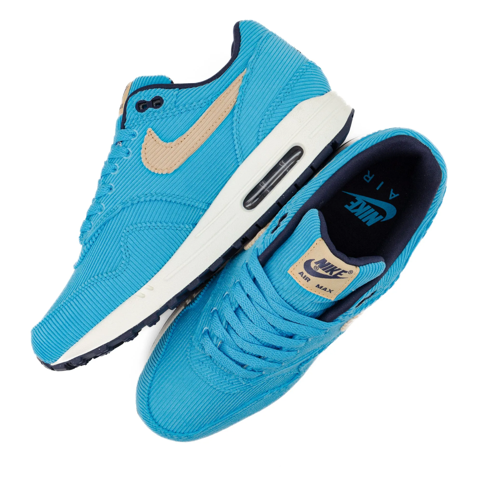 Nike Air Max 1 PRM "Corduroy" Baltic Blue/Sesame Gridiron Sail FB8915-400