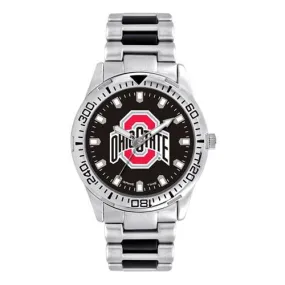 Ohio State University Logo Mens Heavy Hitter Watch - Bracelet - Color Logo