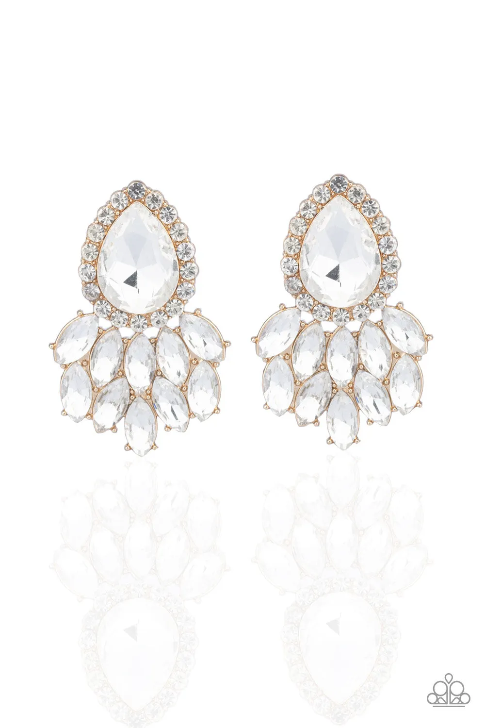 Paparazzi Accessories - A Breath of Fresh HEIR #E135 Peg - Gold Earrings