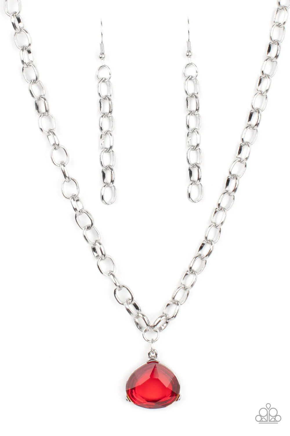 Paparazzi Necklace ~ Gallery Gem - Red