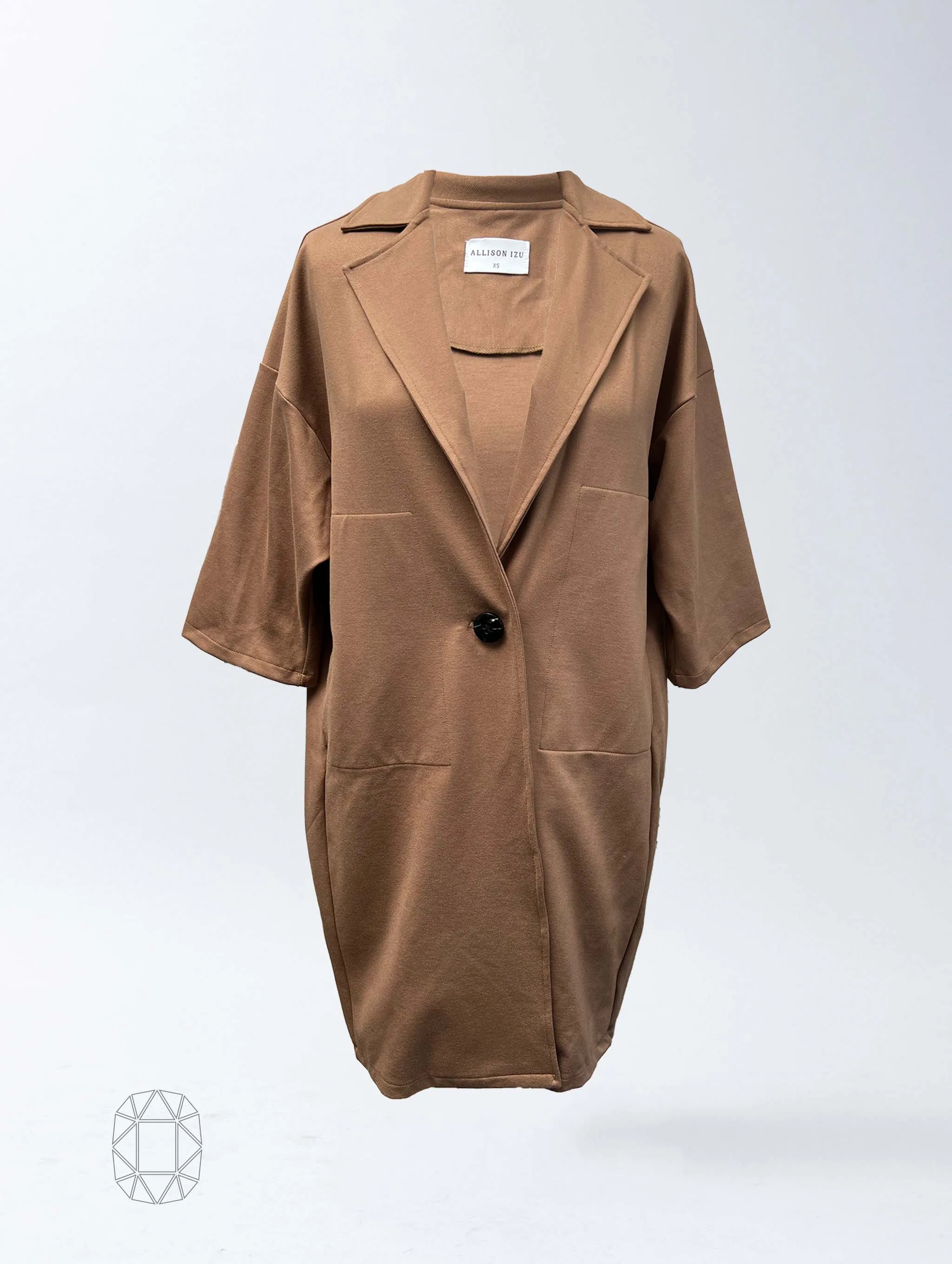 Rachel Coat - Mocha Twill Ponte