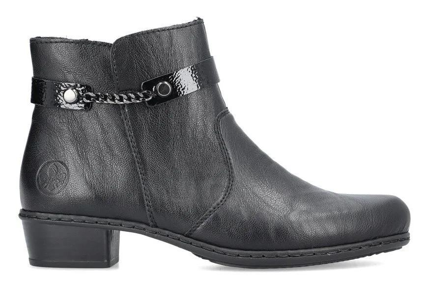 Rieker Y0783-00 Womens Heeled Ankle Boot