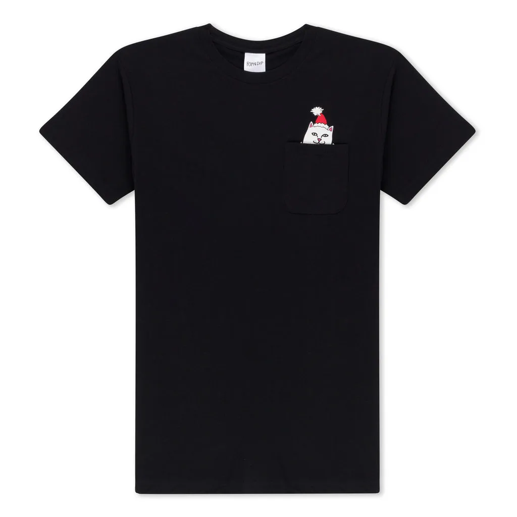 RIPNDIP LORD SANTA POCKET TEE-BLACK