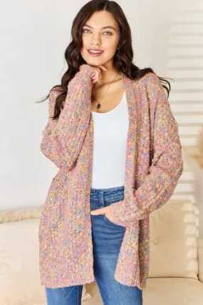 Rousseau Multicolor Open Front Knit Cardigan