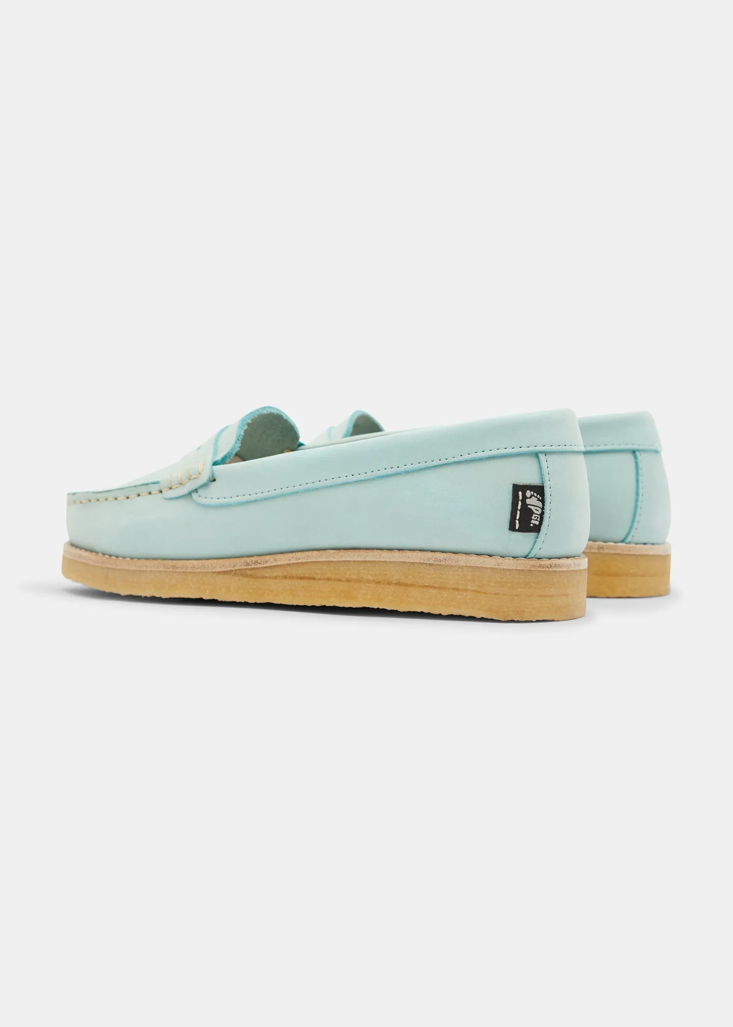 Rudy Womens Nubuck Loafer - Light Blue