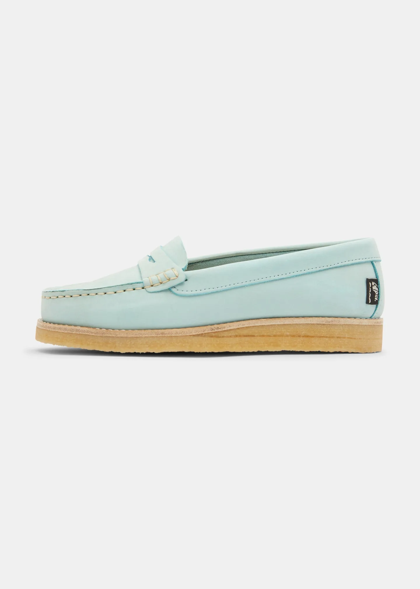 Rudy Womens Nubuck Loafer - Light Blue