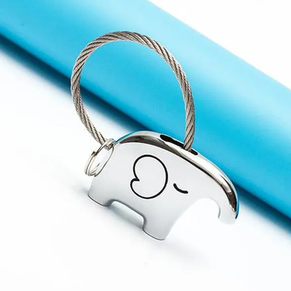 Save The Elephant Love Keychain Set