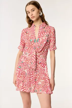 Short Jumpsuit Bettina - Pink Wings Flower