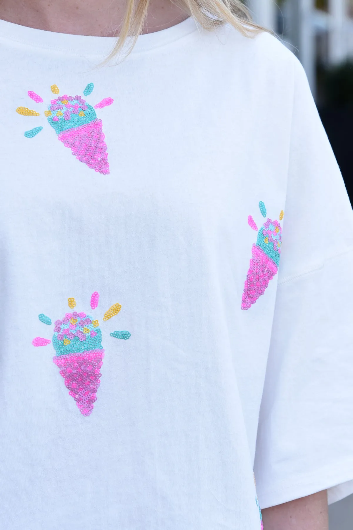 SNOWCONE SEQUIN TEE