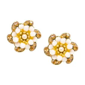 Sparkle Flower Post Earrings by Eric et Lydie