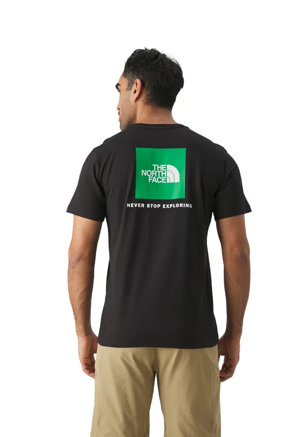 The North Face men's short sleeve t-shirt Redbox NF0A87NPYQI1 emerald black