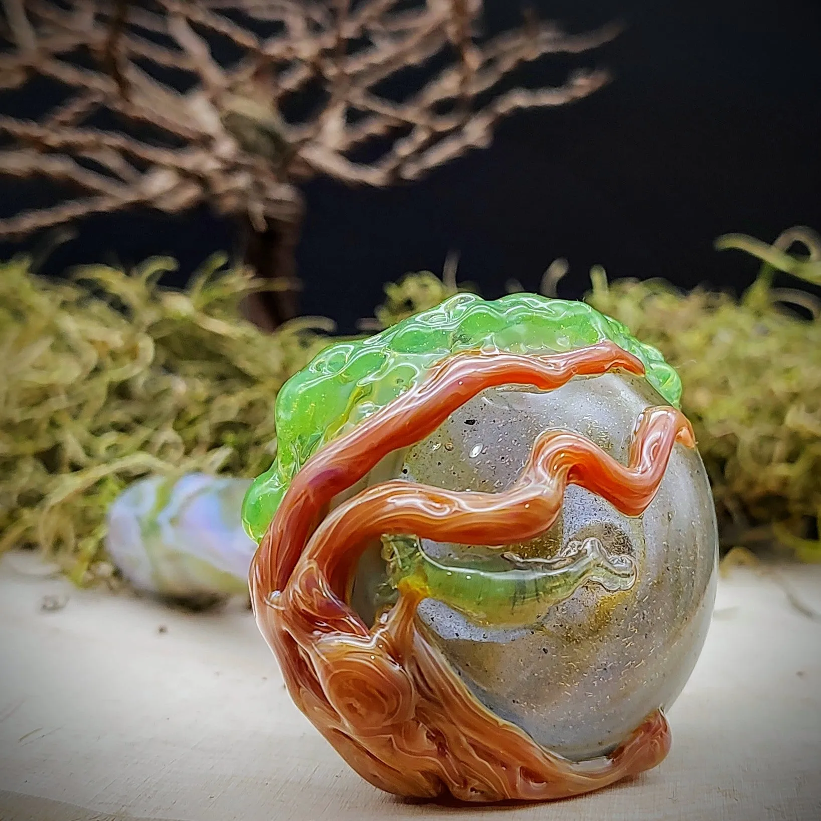 Tree Marbled Hand Pipe (Ready to Ship)