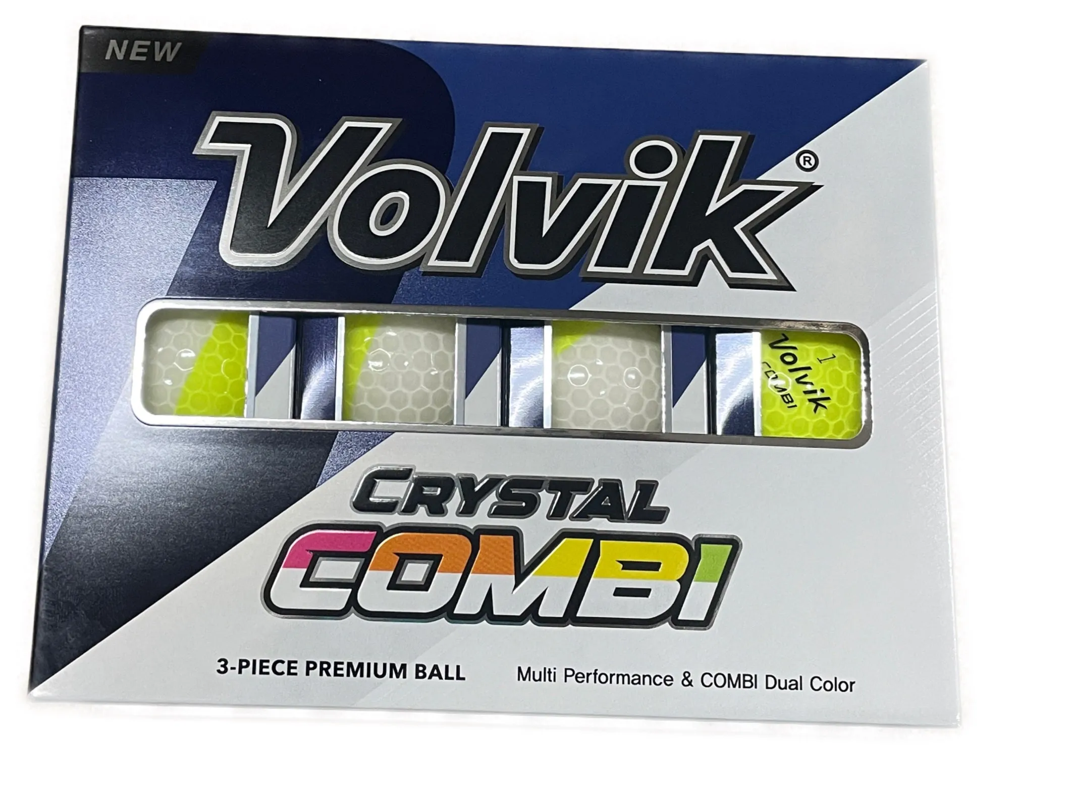 Volvik Crystal Combi Split Colored Golf Balls