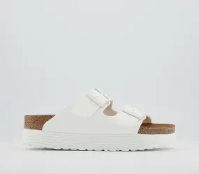 Womens Birkenstock Papillio Arizona Platform White Vegan