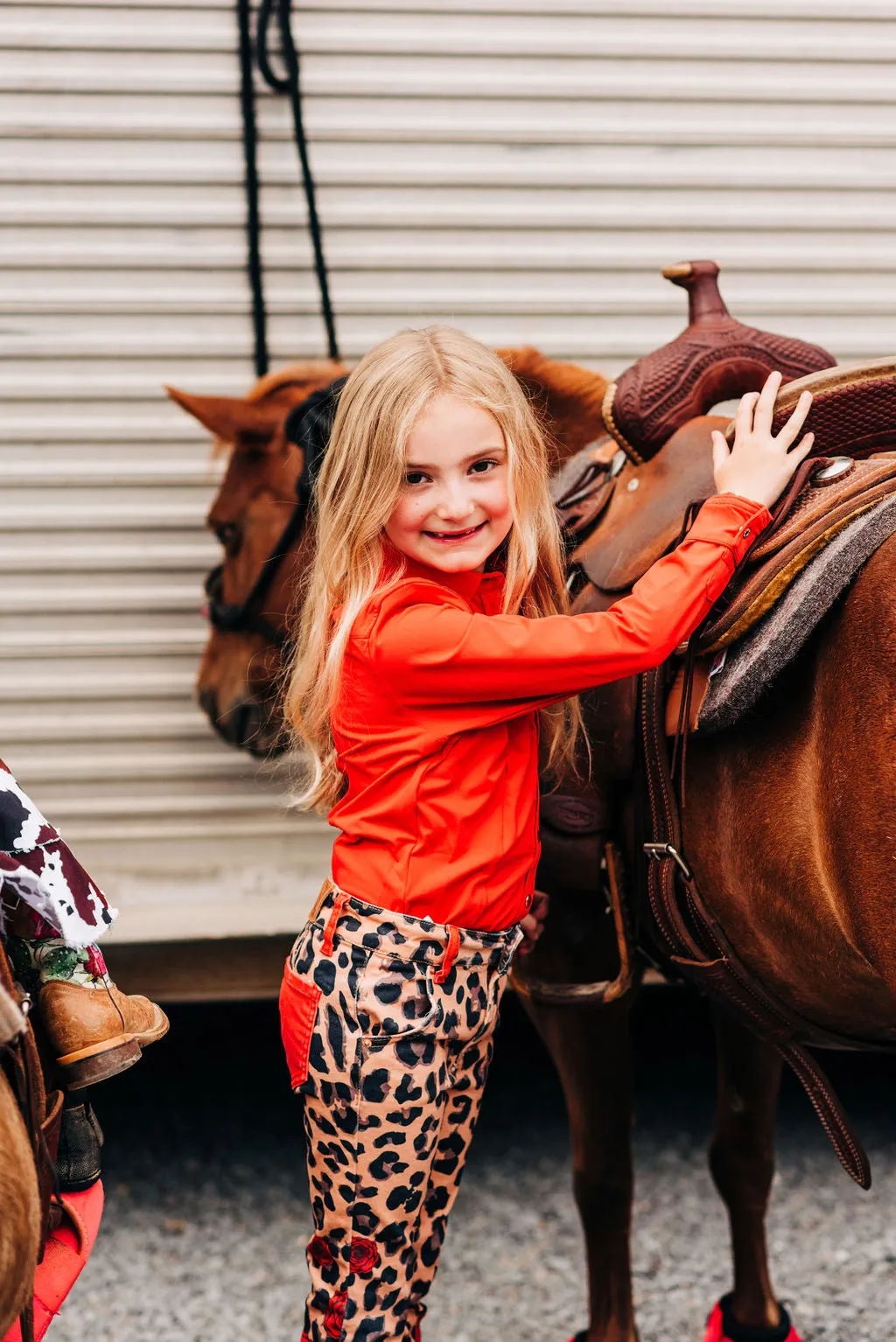 *YOUTH* RED PERFORMANCE RODEO SHIRT